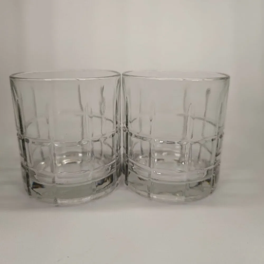Anchor Hocking Tartan Manchester Lowball Rocks Glasses Double Old Fashioned 2pcs